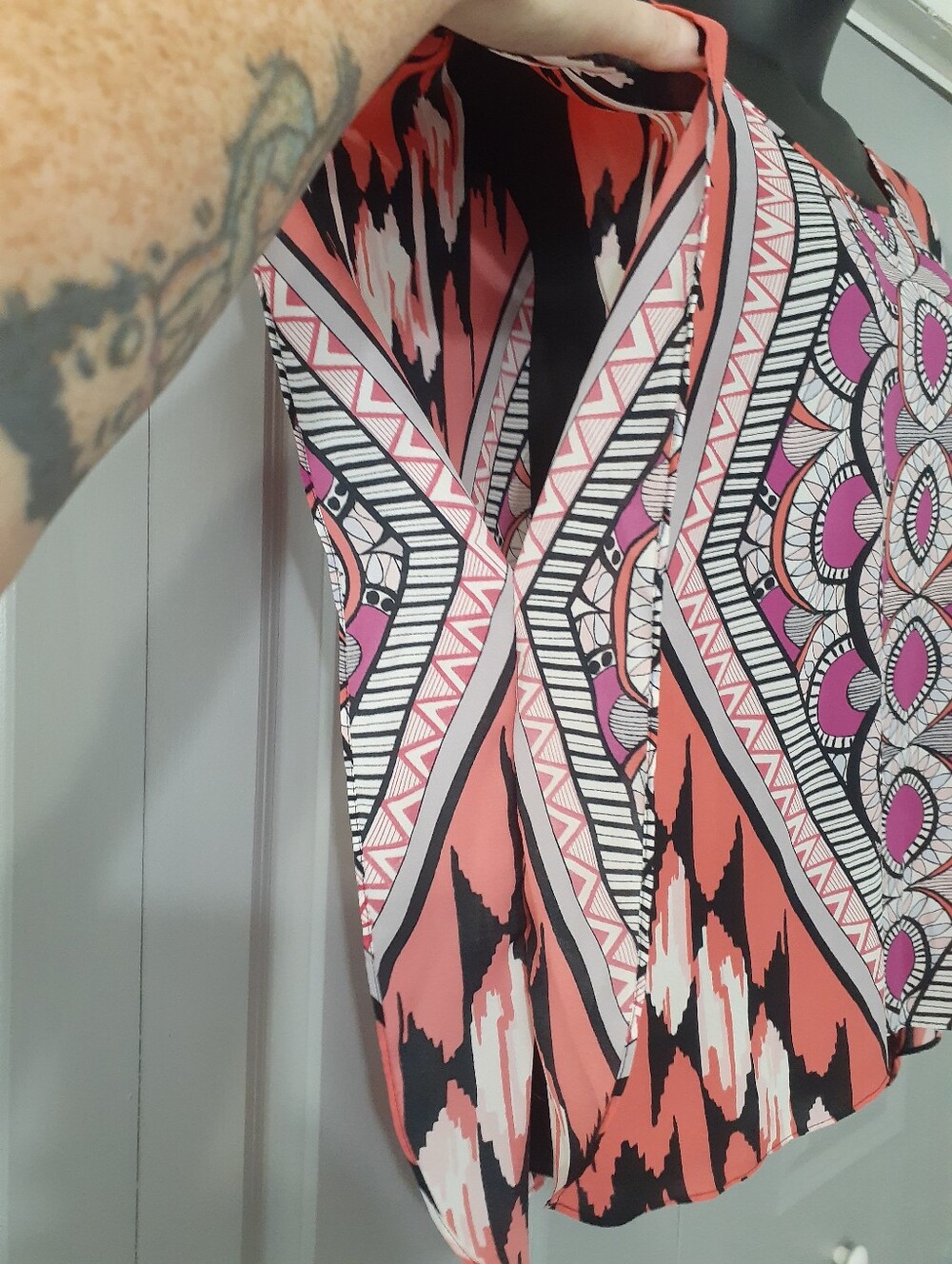 Pure Energy colorful lightweight poncho blouse - Picture 4 of 5